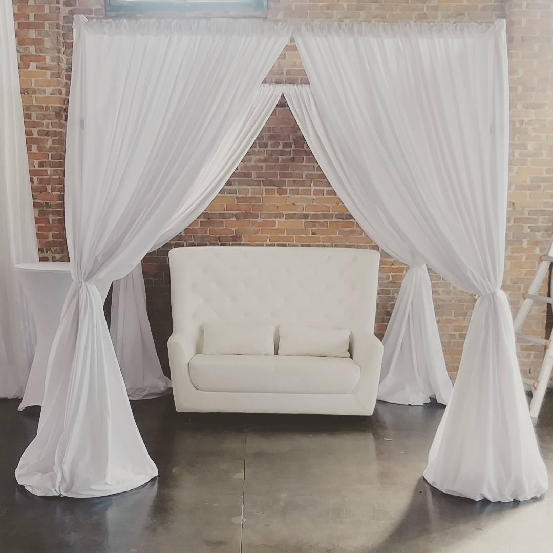 Draped-Canopy Backdrop Stands